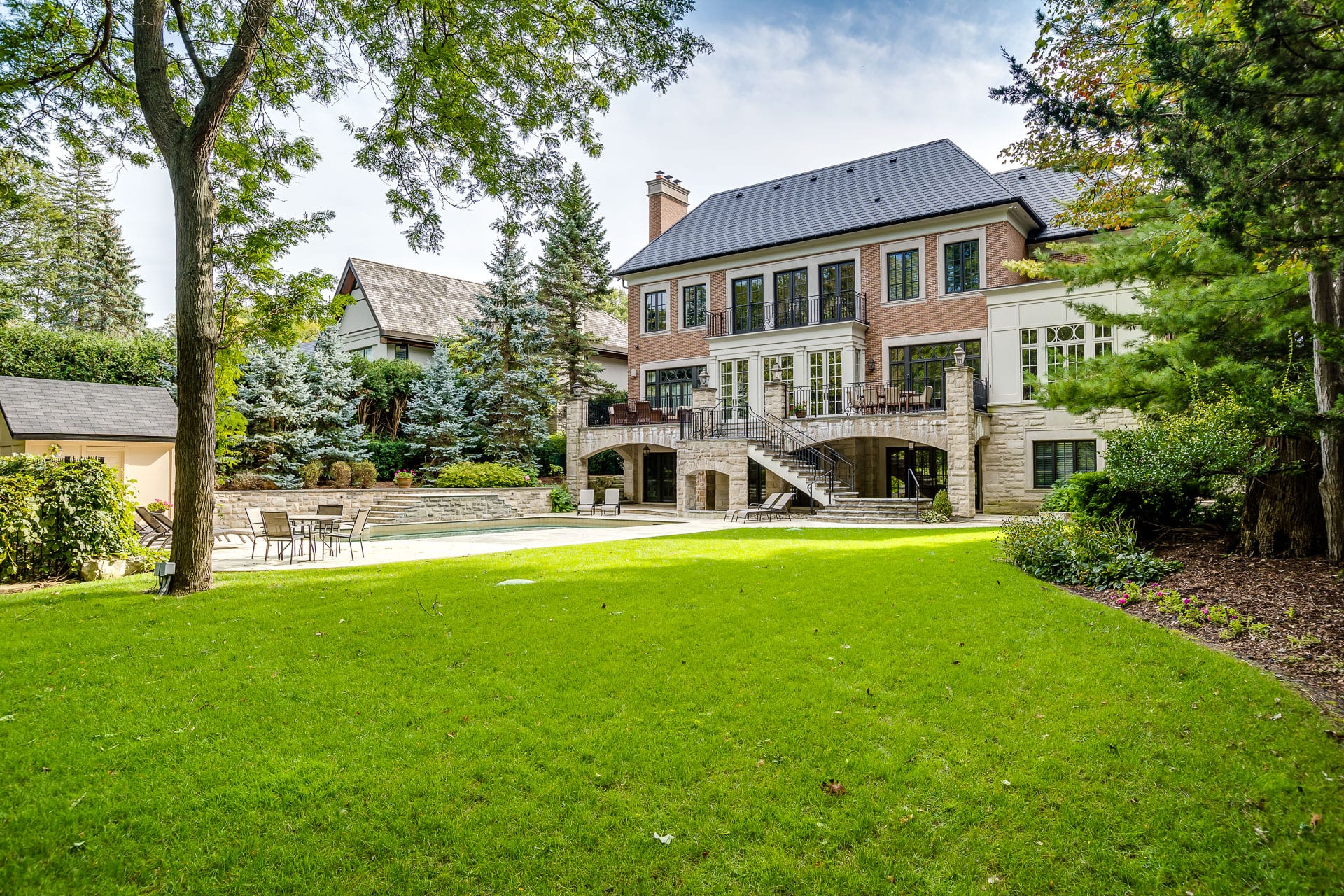 Luxury home backyard remodel